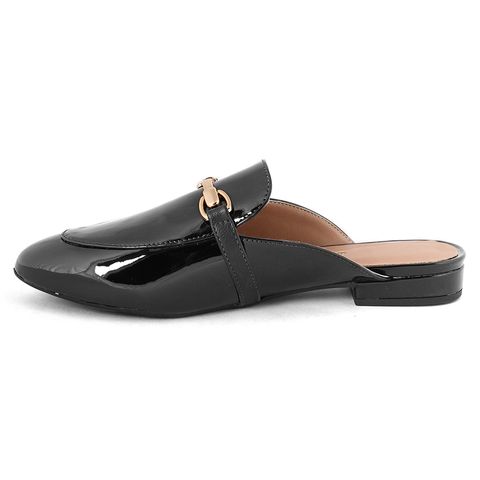 mule feminino verniz