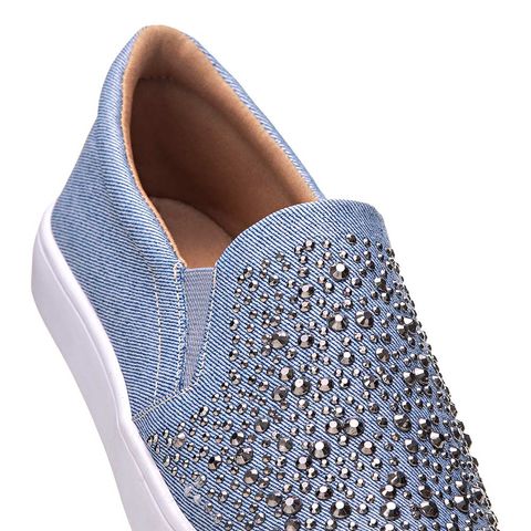 tenis jeans com brilho