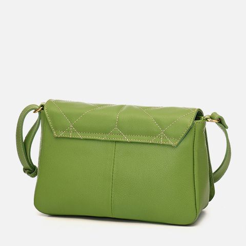 green leather crossbody bolsa